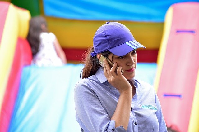 woman talking on a cell phone