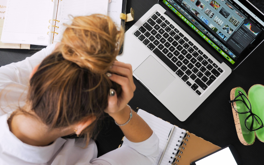 Stressed Woman Holding Head